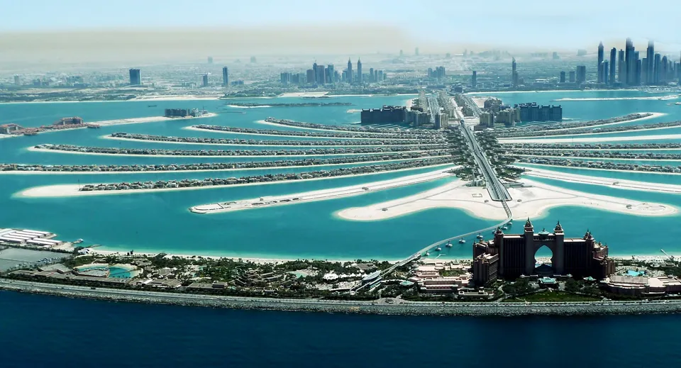 Palm Jumeirah and Atlantis from the air